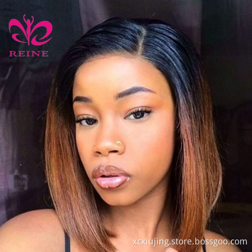 Short Bob Ombre 1b/30 Color 13*4 Lace Front Middle Ratio 8/10/12/14 inch Human Hair Wigs Brazilian Remy Hair Pre-Plucked Wigs